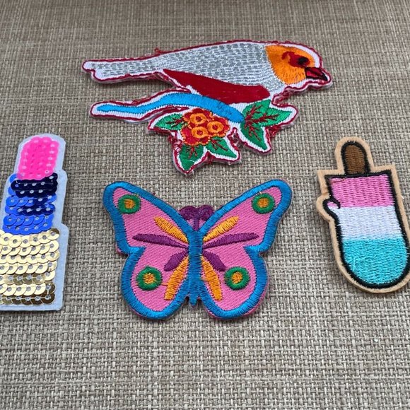 Embroidery Patches Iron On Multi Color for Clothes Craft Accessories Lot of 4 - Picture 4 of 8